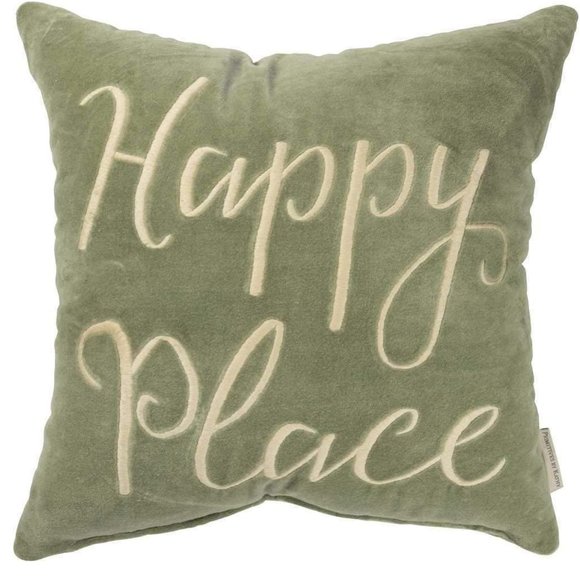 Primitives by Kathy - Decorative Velvet Pillow - Happy Place - Picture 1 of 1